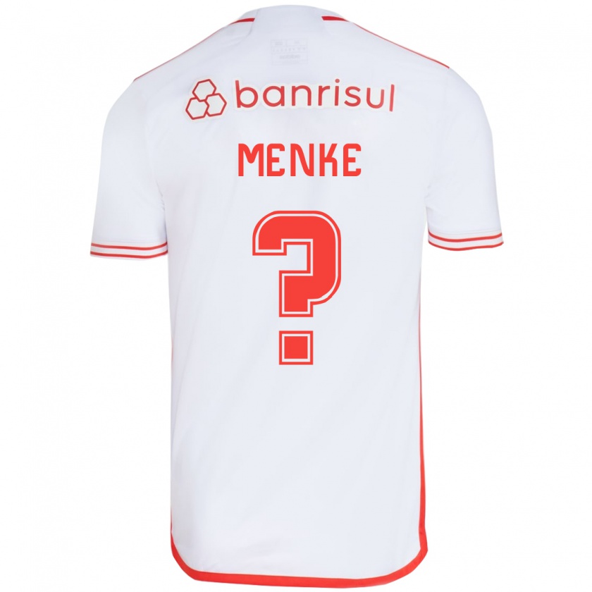 Kandiny Mujer Camiseta Henrique Menke #0 Blanco Rojo 2ª Equipación 2024/25 La Camisa Chile