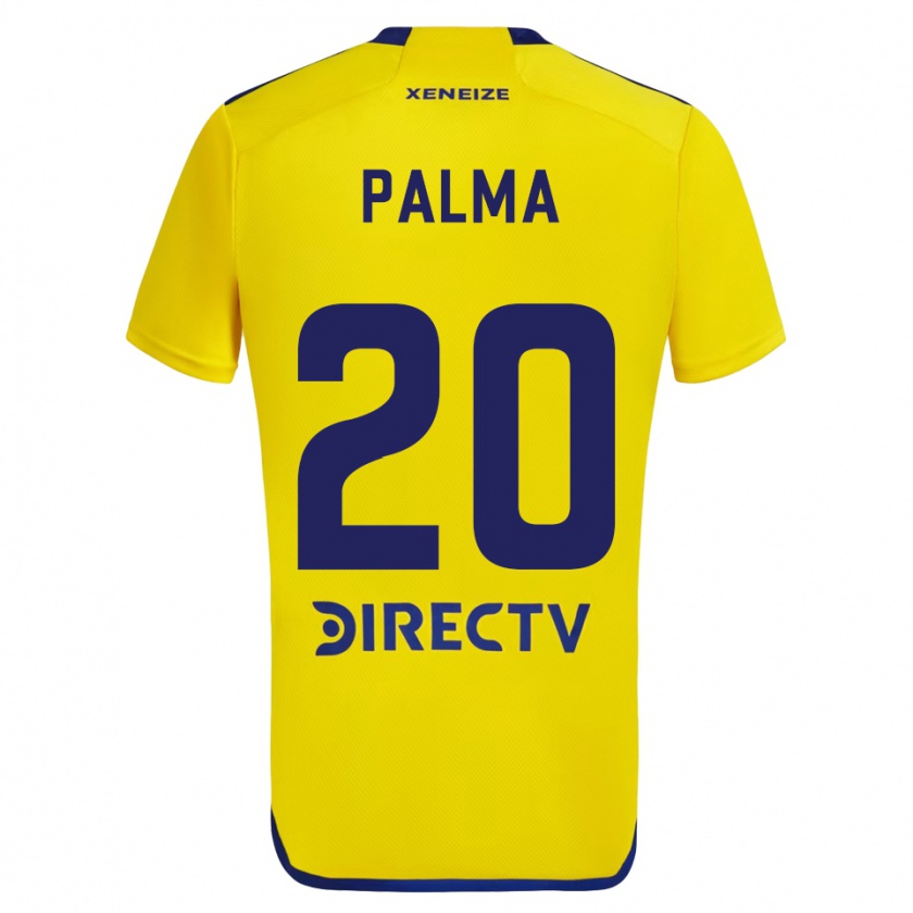 Kandiny Mujer Camiseta Lucas Palma #20 Amarillo Azul 2ª Equipación 2024/25 La Camisa Chile