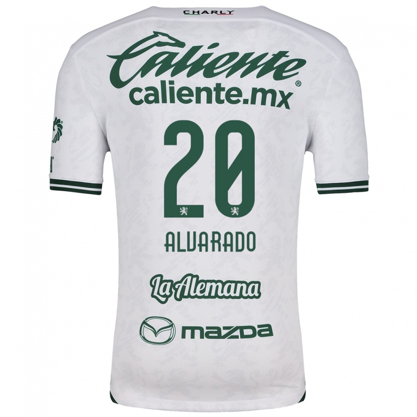 Kandiny Mujer Camiseta Alfonso Alvarado #20 Blanco Verde 2ª Equipación 2024/25 La Camisa Chile