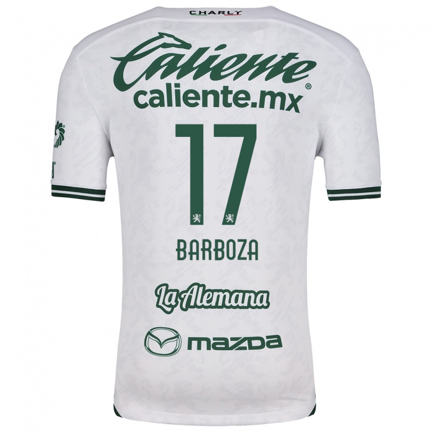 Kandiny Mujer Camiseta Marypaz Barboza #17 Blanco Verde 2ª Equipación 2024/25 La Camisa Chile