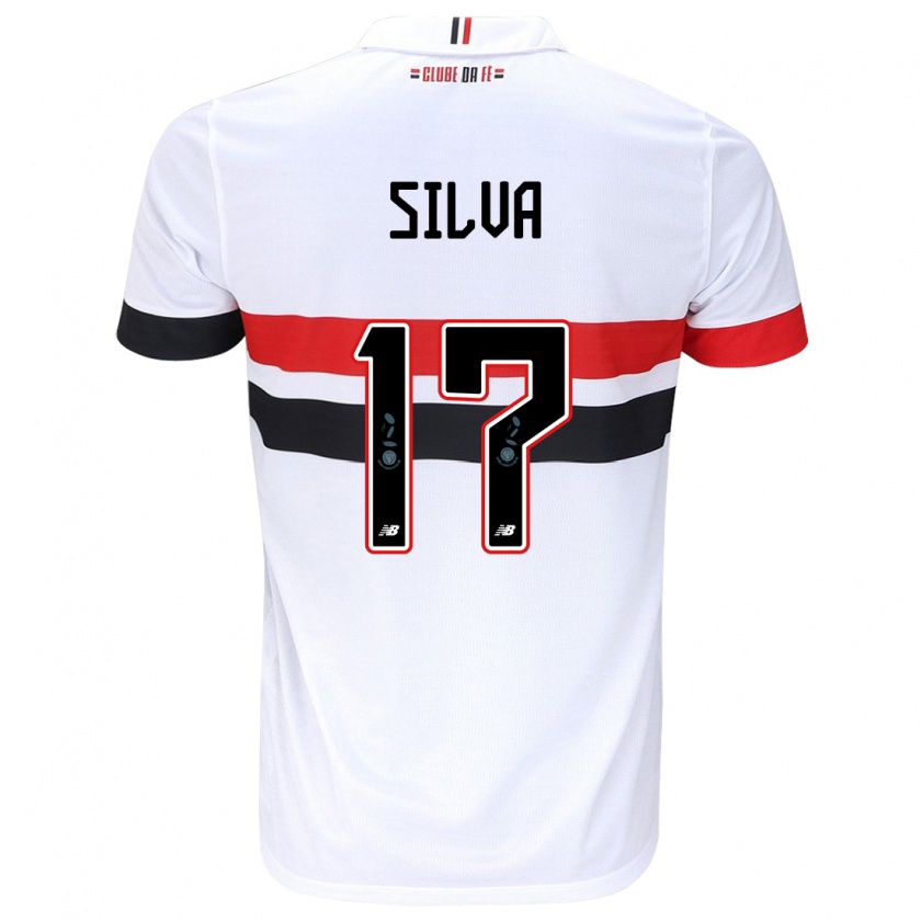 Kandiny Niño Camiseta André Silva #17 Blanco Rojo Negro 1ª Equipación 2024/25 La Camisa Chile