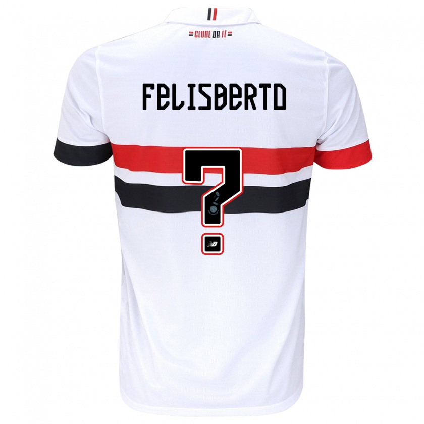 Kandiny Niño Camiseta Igor Felisberto #0 Blanco Rojo Negro 1ª Equipación 2024/25 La Camisa Chile