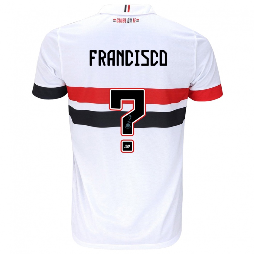 Kandiny Niño Camiseta Ryan Francisco #0 Blanco Rojo Negro 1ª Equipación 2024/25 La Camisa Chile