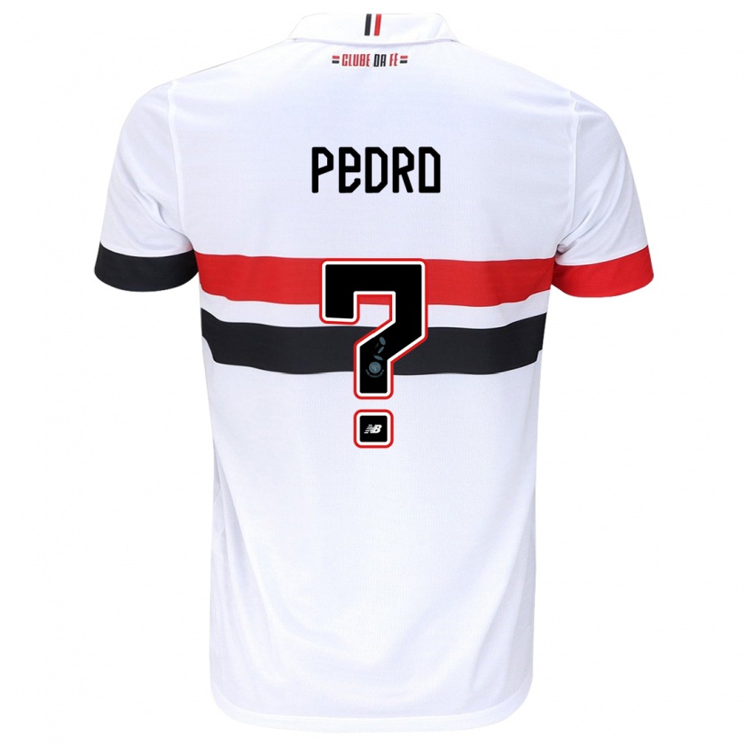 Kandiny Niño Camiseta João Pedro #0 Blanco Rojo Negro 1ª Equipación 2024/25 La Camisa Chile