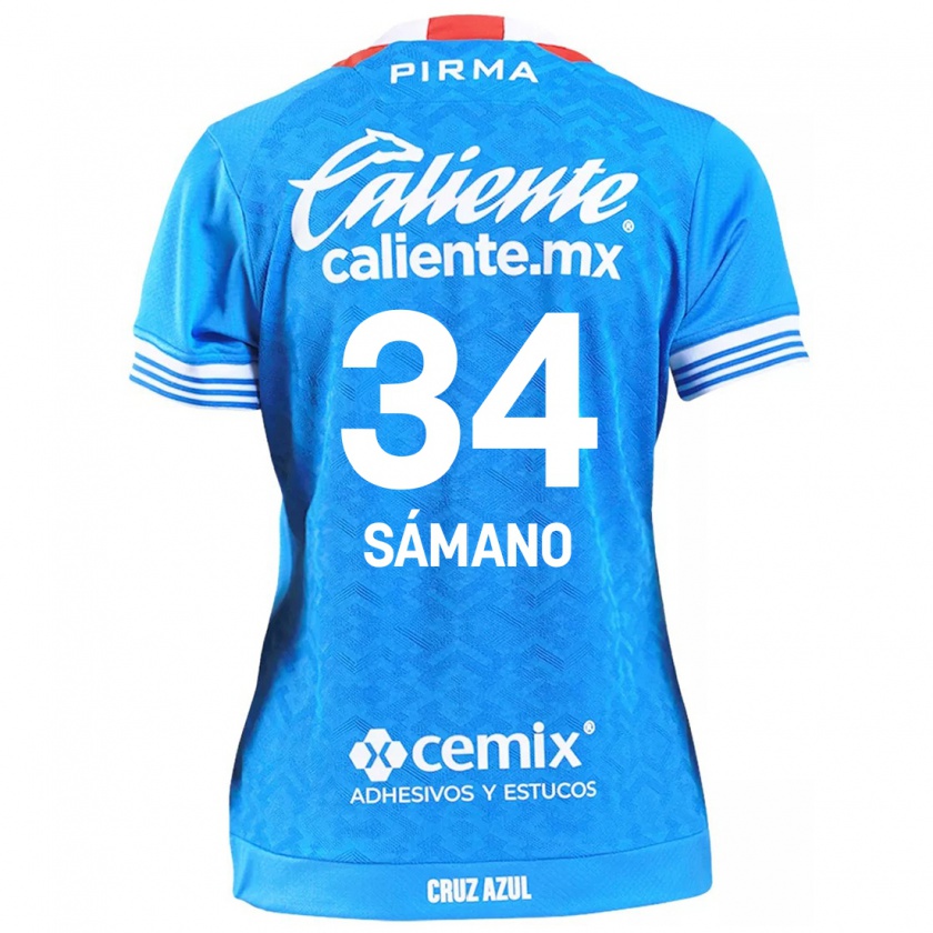 Kandiny Niño Camiseta Leonardo Sámano #34 Cielo Azul 1ª Equipación 2024/25 La Camisa Chile