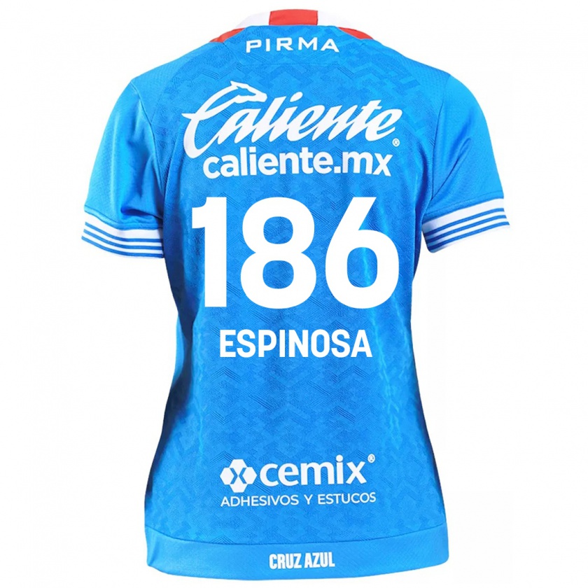 Kandiny Niño Camiseta Brandón Espinosa #186 Cielo Azul 1ª Equipación 2024/25 La Camisa Chile