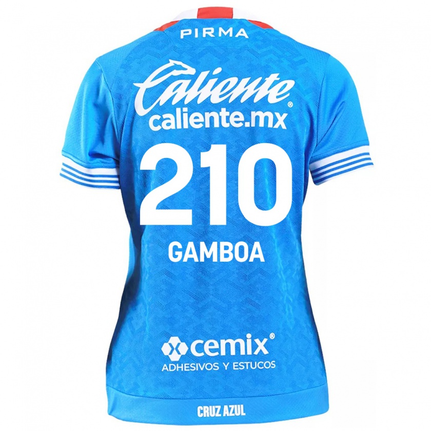 Kandiny Niño Camiseta Bryan Gamboa #210 Cielo Azul 1ª Equipación 2024/25 La Camisa Chile