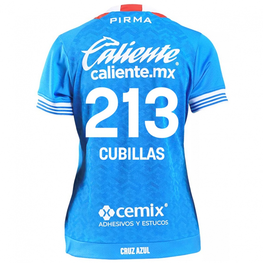 Kandiny Niño Camiseta Andre Cubillas #213 Cielo Azul 1ª Equipación 2024/25 La Camisa Chile