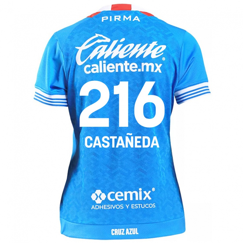 Kandiny Niño Camiseta Ian Castañeda #216 Cielo Azul 1ª Equipación 2024/25 La Camisa Chile