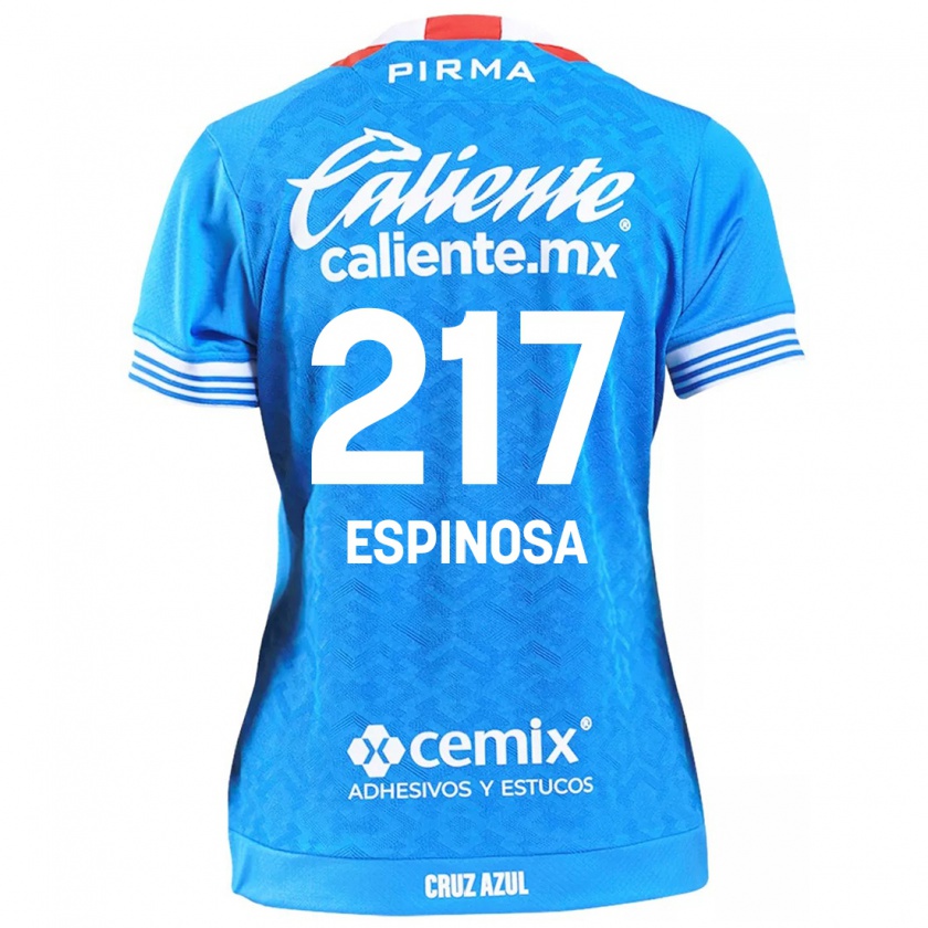 Kandiny Niño Camiseta Samuel Espinosa #217 Cielo Azul 1ª Equipación 2024/25 La Camisa Chile