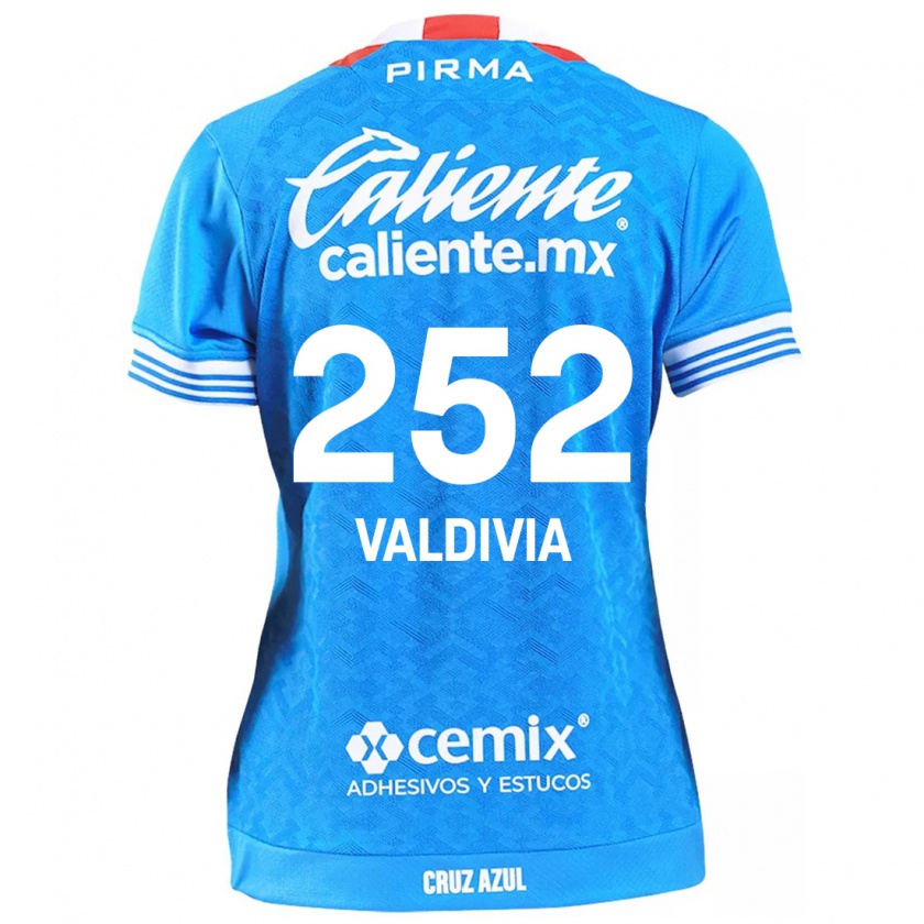 Kandiny Niño Camiseta Christian Valdivia #252 Cielo Azul 1ª Equipación 2024/25 La Camisa Chile