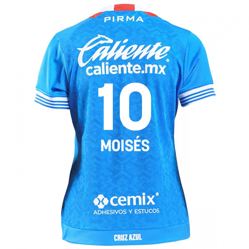 Kandiny Niño Camiseta Moisés Vieira #10 Cielo Azul 1ª Equipación 2024/25 La Camisa Chile