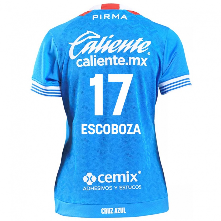 Kandiny Niño Camiseta Alonso Escoboza #17 Cielo Azul 1ª Equipación 2024/25 La Camisa Chile