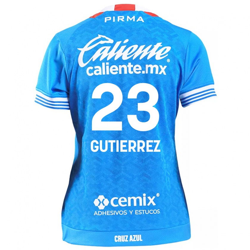 Kandiny Niño Camiseta Ivonne Gutierrez #23 Cielo Azul 1ª Equipación 2024/25 La Camisa Chile