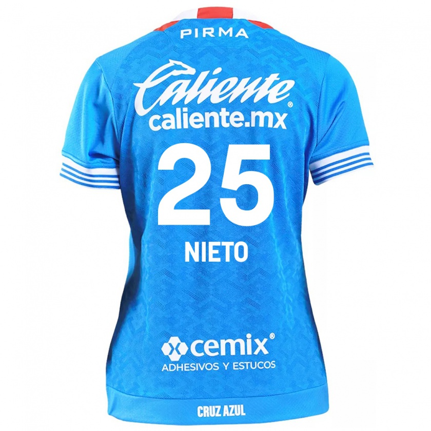 Kandiny Niño Camiseta Natsidieli Nieto #25 Cielo Azul 1ª Equipación 2024/25 La Camisa Chile