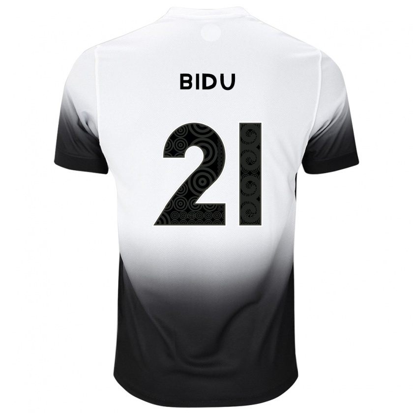 Kandiny Niño Camiseta Matheus Bidu #21 Blanco Negro 1ª Equipación 2024/25 La Camisa Chile