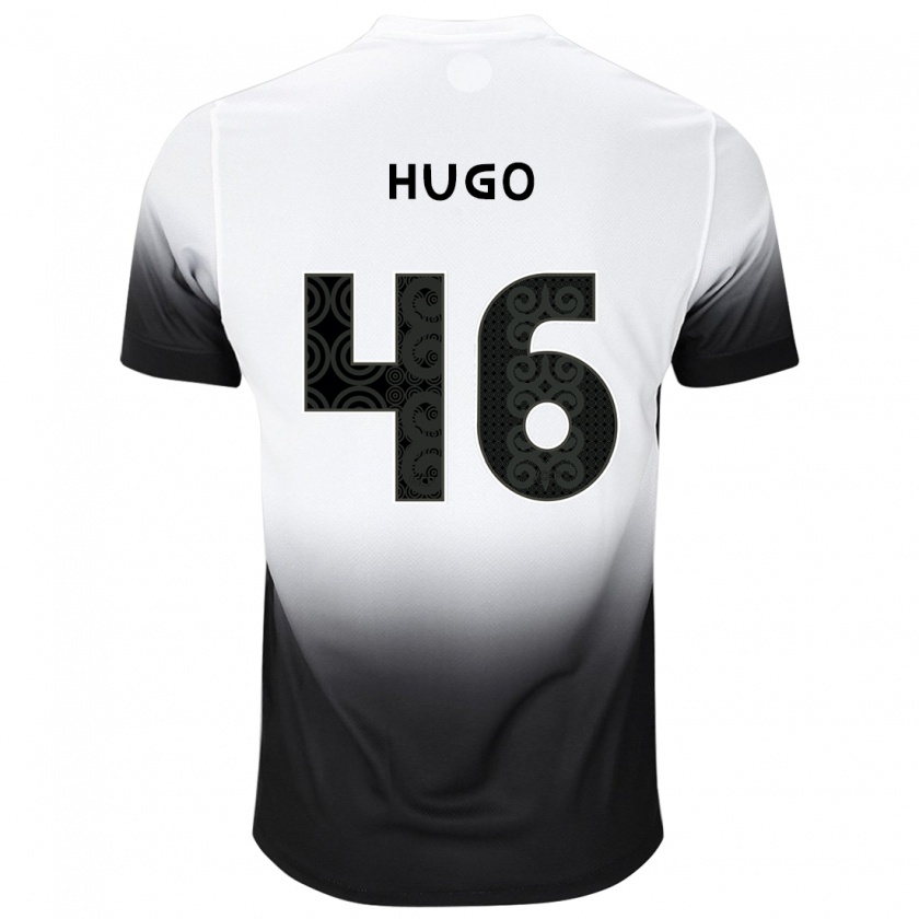 Kandiny Niño Camiseta Hugo #46 Blanco Negro 1ª Equipación 2024/25 La Camisa Chile