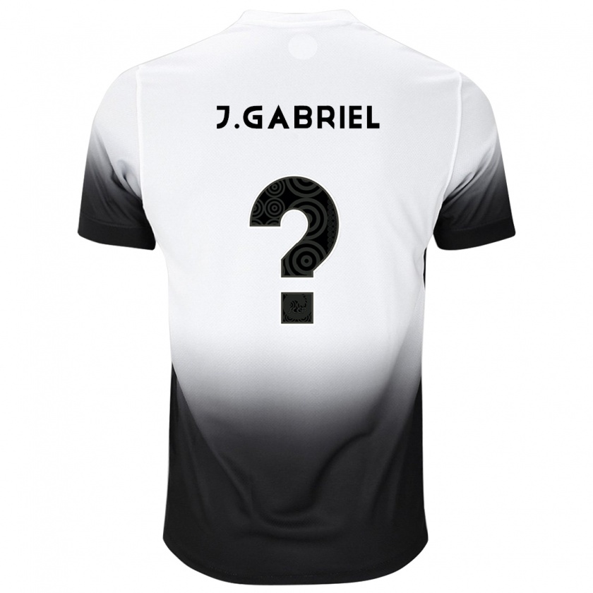 Kandiny Niño Camiseta João Gabriel #6 Blanco Negro 1ª Equipación 2024/25 La Camisa Chile