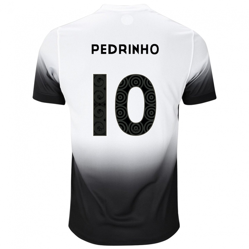 Kandiny Niño Camiseta Pedrinho #10 Blanco Negro 1ª Equipación 2024/25 La Camisa Chile