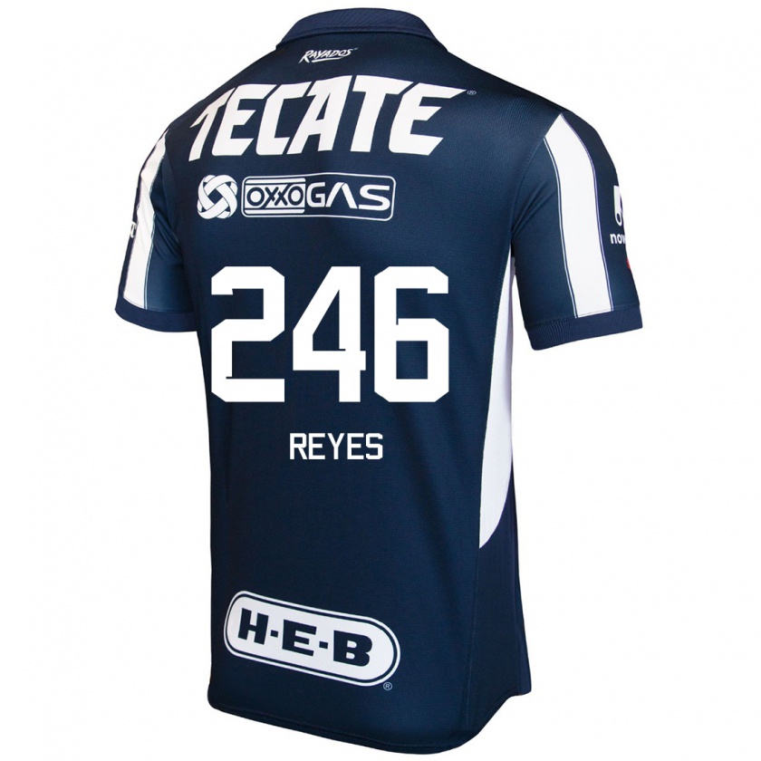 Kandiny Niño Camiseta Cristian Reyes #246 Azul Rojo Blanco 1ª Equipación 2024/25 La Camisa Chile