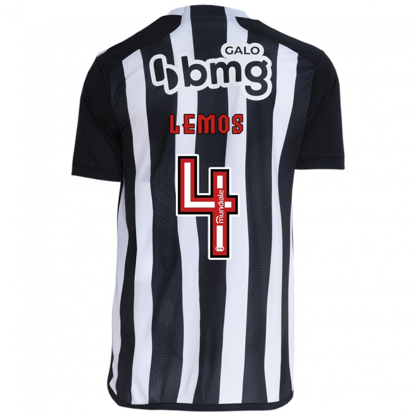 Kandiny Niño Camiseta Mauricio Lemos #4 Blanco Negro 1ª Equipación 2024/25 La Camisa Chile