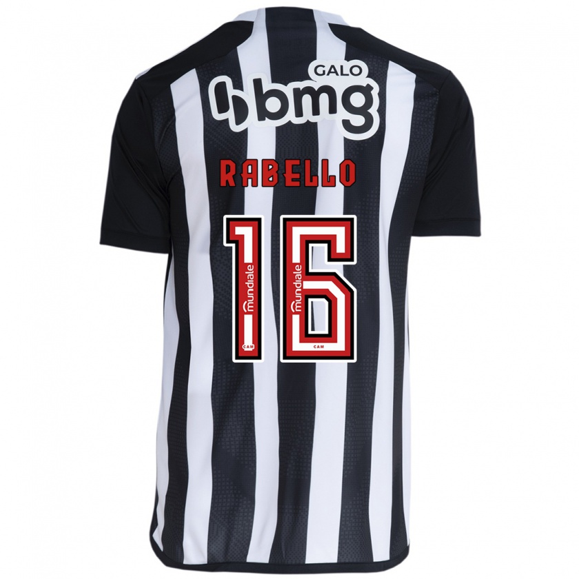 Kandiny Niño Camiseta Igor Rabello #16 Blanco Negro 1ª Equipación 2024/25 La Camisa Chile