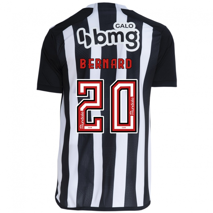 Kandiny Niño Camiseta Bernard #20 Blanco Negro 1ª Equipación 2024/25 La Camisa Chile