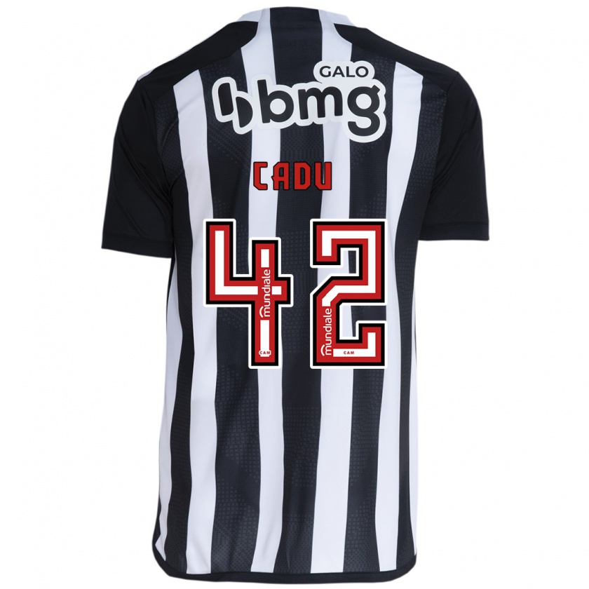 Kandiny Niño Camiseta Cadu #42 Blanco Negro 1ª Equipación 2024/25 La Camisa Chile