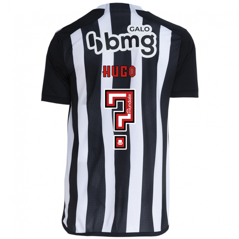 Kandiny Niño Camiseta Victor Hugo #0 Blanco Negro 1ª Equipación 2024/25 La Camisa Chile