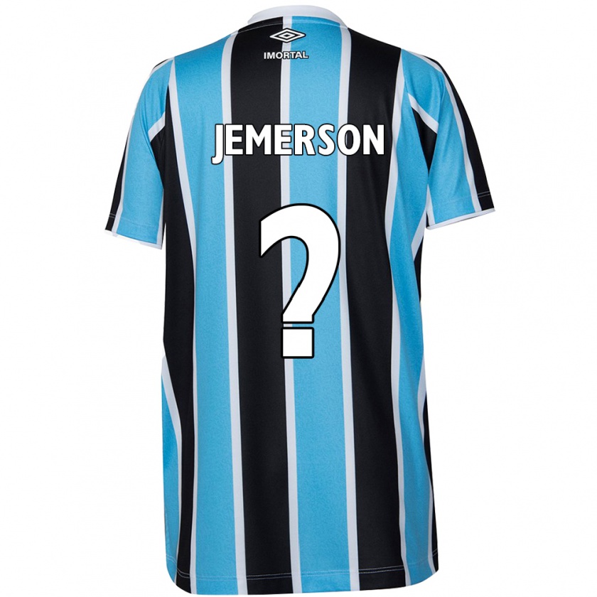 Kandiny Niño Camiseta Jemerson #0 Azul Negro Blanco 1ª Equipación 2024/25 La Camisa Chile