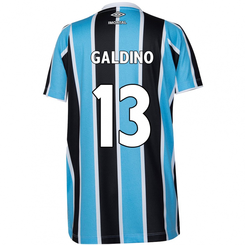 Kandiny Niño Camiseta Everton Galdino #13 Azul Negro Blanco 1ª Equipación 2024/25 La Camisa Chile