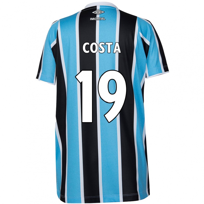 Kandiny Niño Camiseta Diego Costa #19 Azul Negro Blanco 1ª Equipación 2024/25 La Camisa Chile