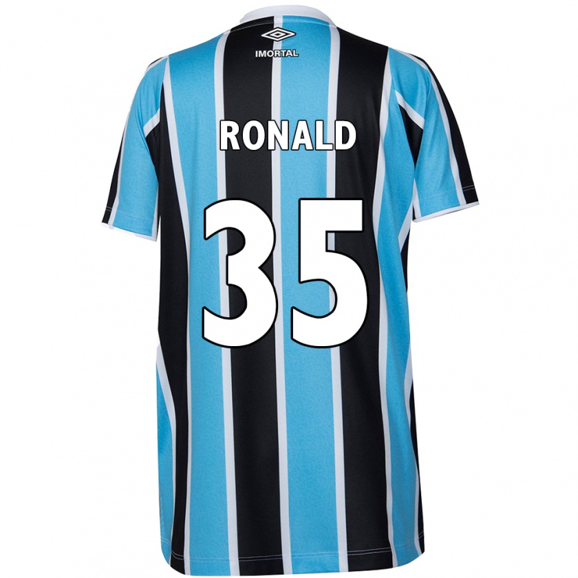 Kandiny Niño Camiseta Ronald Falkoski #35 Azul Negro Blanco 1ª Equipación 2024/25 La Camisa Chile