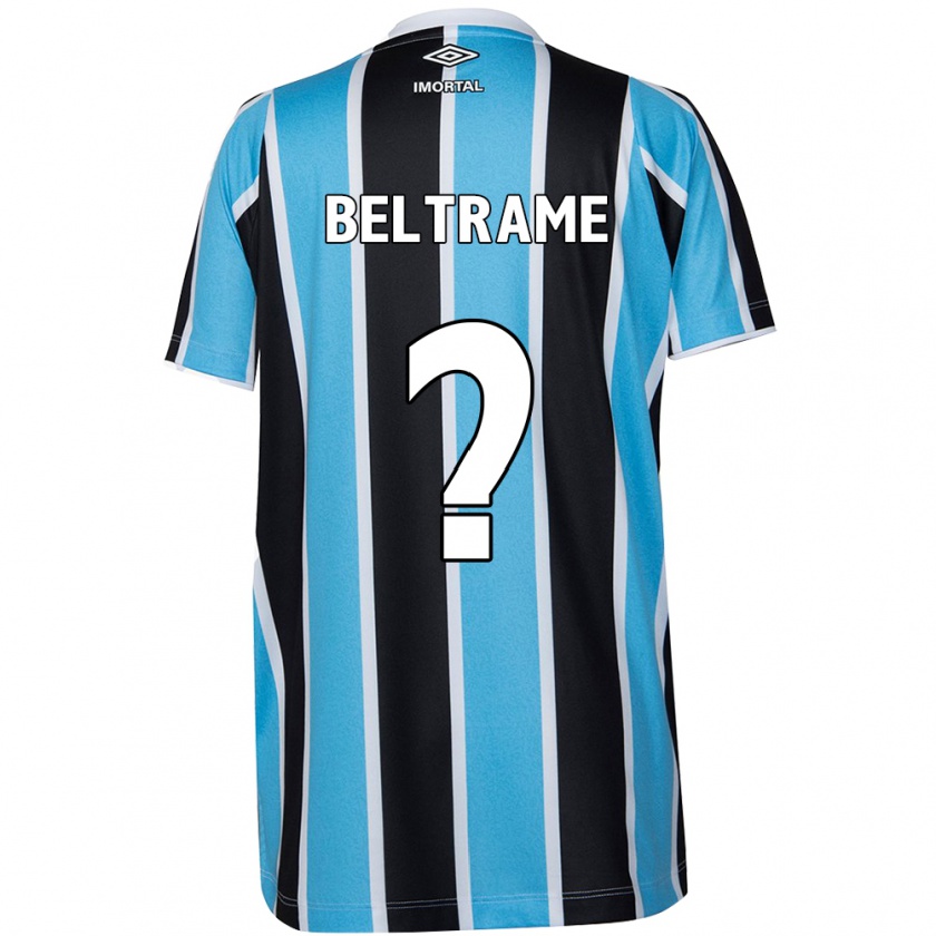 Kandiny Niño Camiseta Thiago Beltrame #0 Azul Negro Blanco 1ª Equipación 2024/25 La Camisa Chile