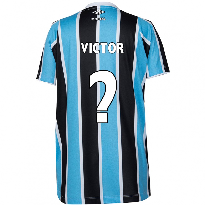 Kandiny Niño Camiseta João Victor Castelo #0 Azul Negro Blanco 1ª Equipación 2024/25 La Camisa Chile