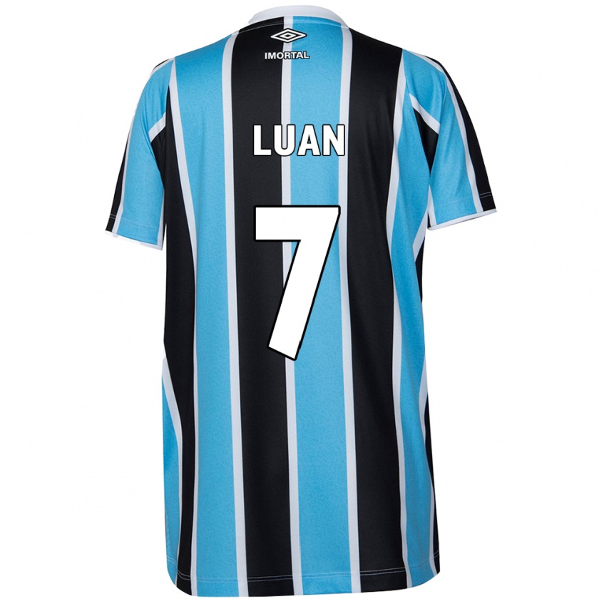 Kandiny Niño Camiseta Luan #7 Azul Negro Blanco 1ª Equipación 2024/25 La Camisa Chile