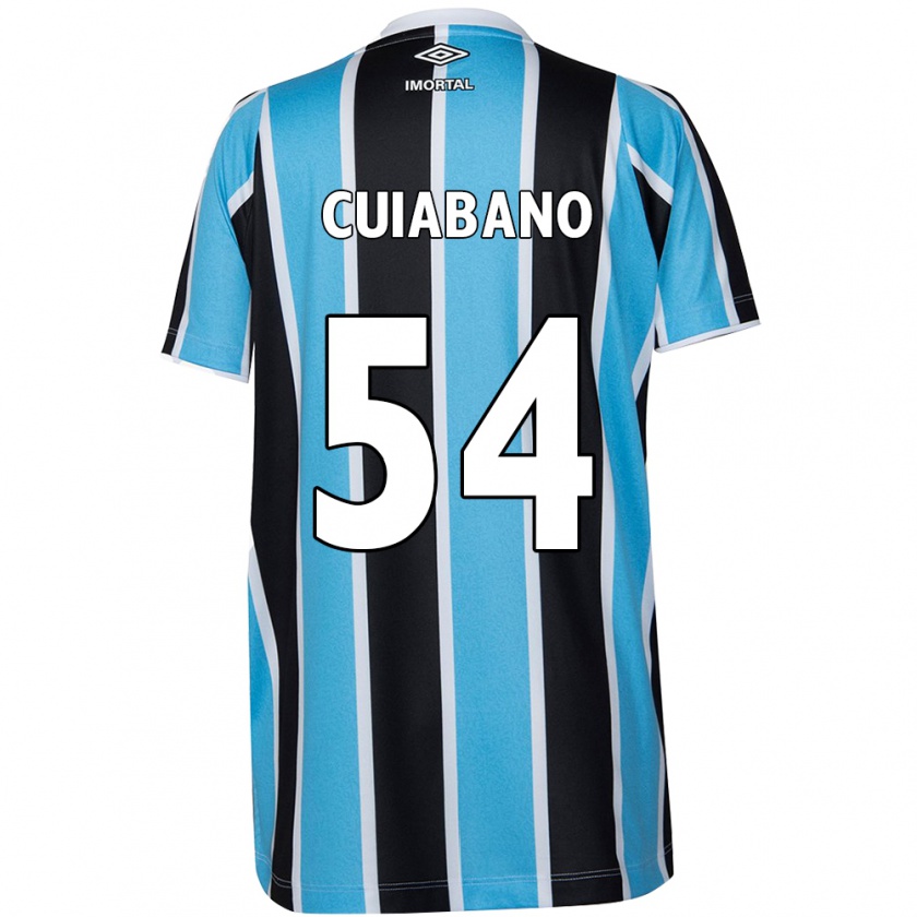 Kandiny Niño Camiseta Cuiabano #54 Azul Negro Blanco 1ª Equipación 2024/25 La Camisa Chile