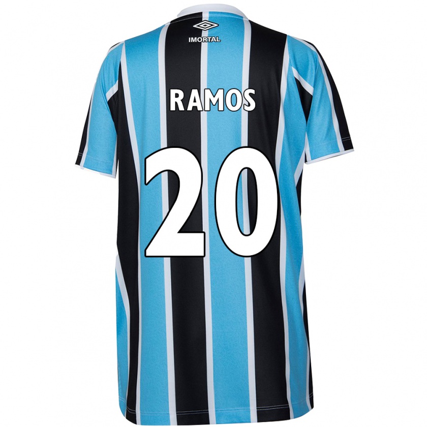 Kandiny Niño Camiseta Mónica Ramos #20 Azul Negro Blanco 1ª Equipación 2024/25 La Camisa Chile