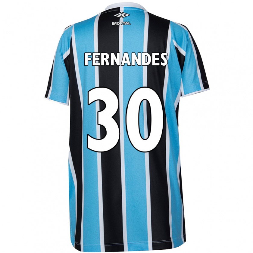 Kandiny Niño Camiseta Raquel Fernandes #30 Azul Negro Blanco 1ª Equipación 2024/25 La Camisa Chile