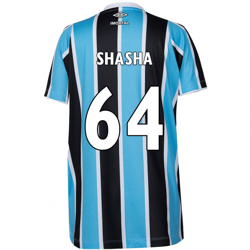 Kandiny Niño Camiseta Shashá #64 Azul Negro Blanco 1ª Equipación 2024/25 La Camisa Chile