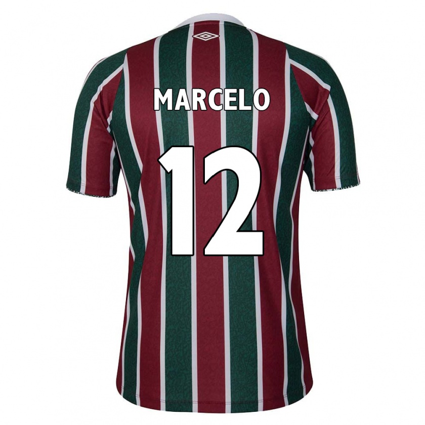 Kandiny Niño Camiseta Marcelo #12 Verde Granate Blanco 1ª Equipación 2024/25 La Camisa Chile