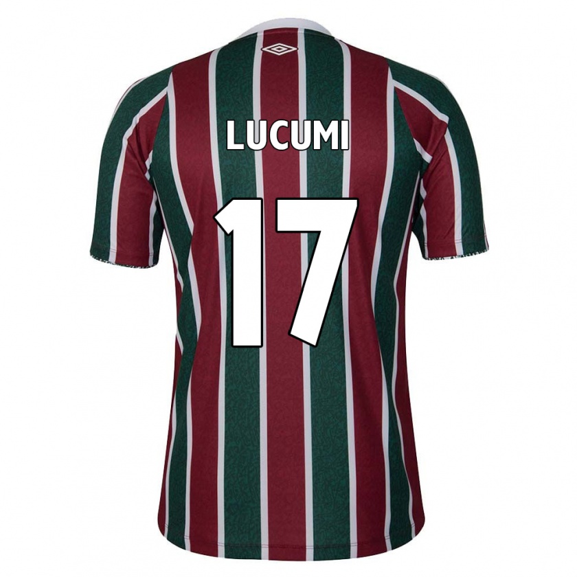 Kandiny Niño Camiseta Jan Lucumi #17 Verde Granate Blanco 1ª Equipación 2024/25 La Camisa Chile