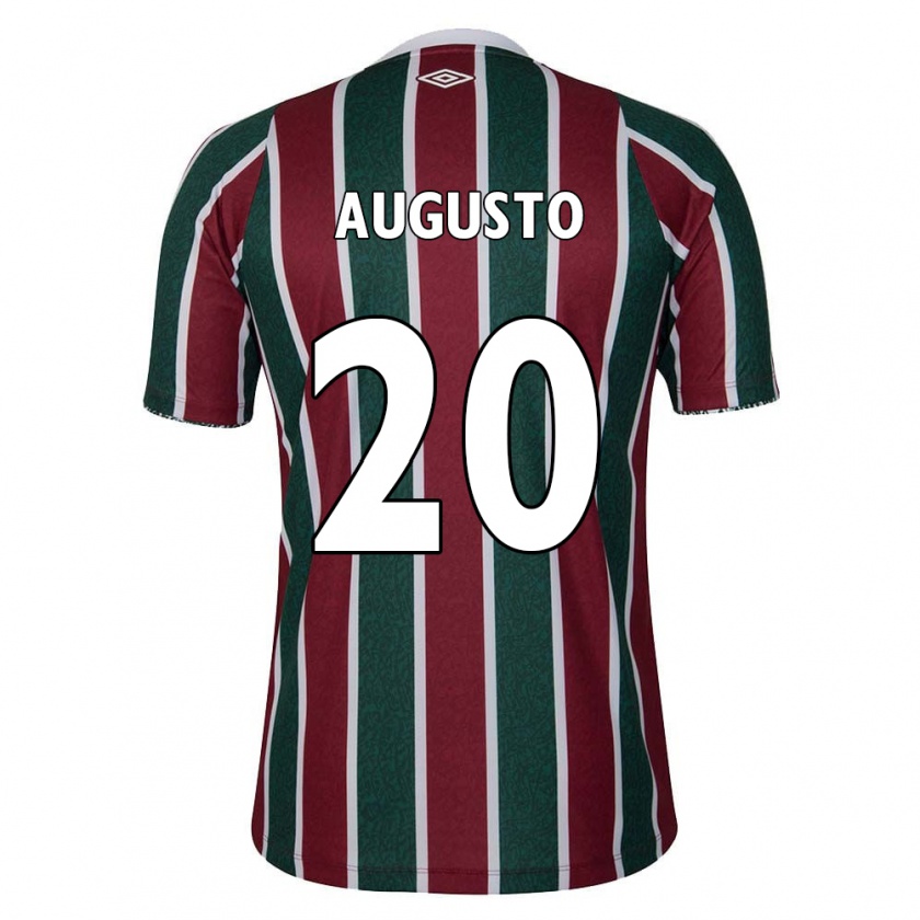 Kandiny Niño Camiseta Renato Augusto #20 Verde Granate Blanco 1ª Equipación 2024/25 La Camisa Chile