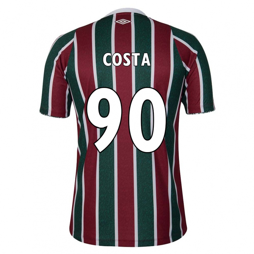 Kandiny Niño Camiseta Douglas Costa #90 Verde Granate Blanco 1ª Equipación 2024/25 La Camisa Chile