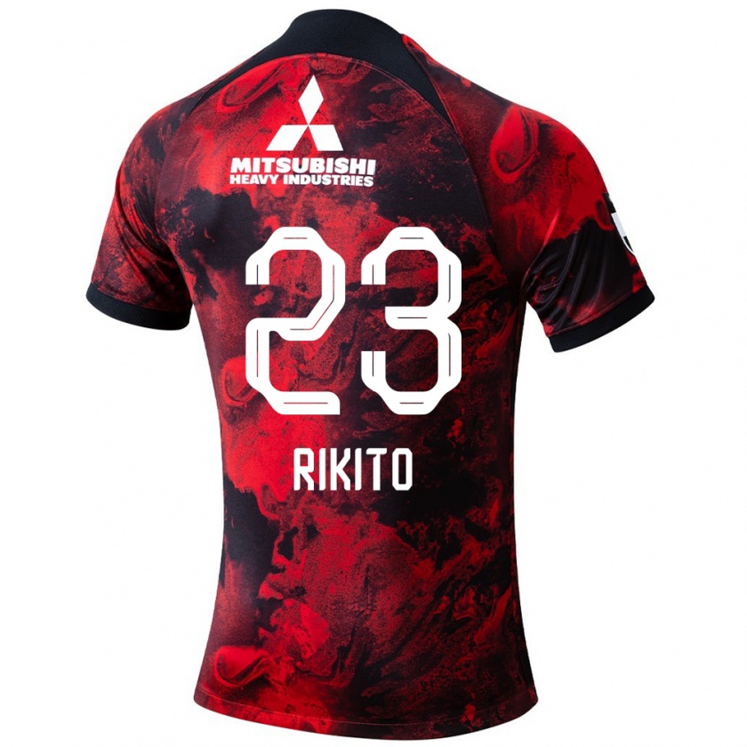 Kandiny Niño Camiseta Rikito Inoue #23 Negro Rojo 1ª Equipación 2024/25 La Camisa Chile