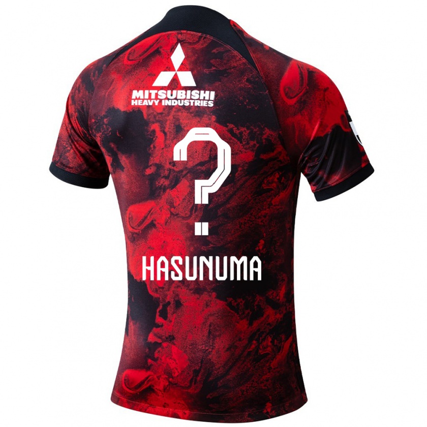 Kandiny Niño Camiseta Shunsuke Hasunuma #0 Negro Rojo 1ª Equipación 2024/25 La Camisa Chile