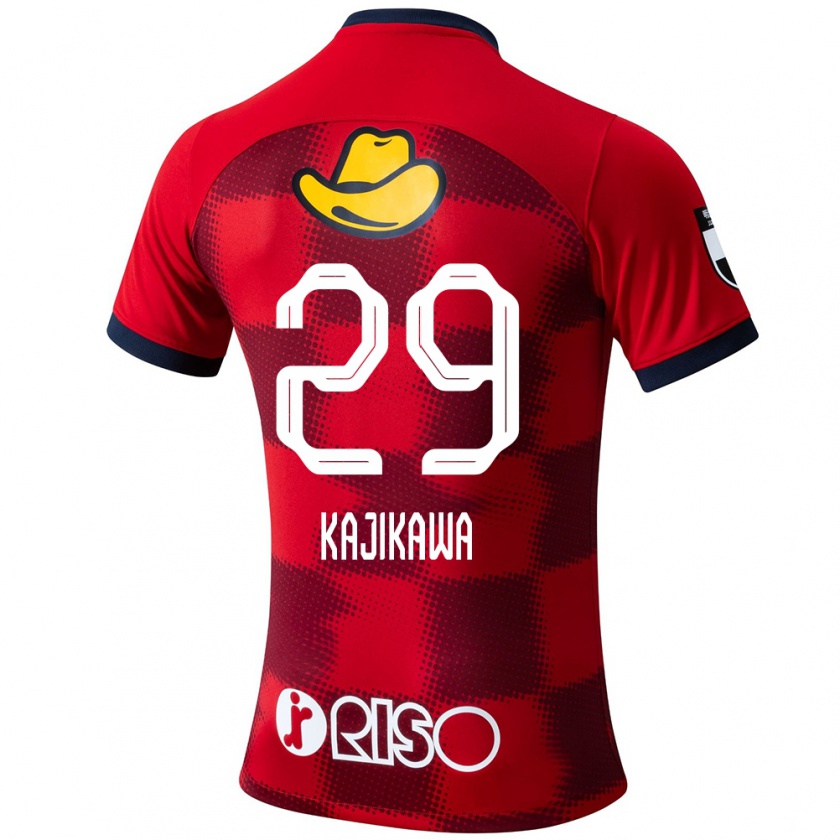 Kandiny Niño Camiseta Yuji Kajikawa #29 Rojo Azul Blanco 1ª Equipación 2024/25 La Camisa Chile