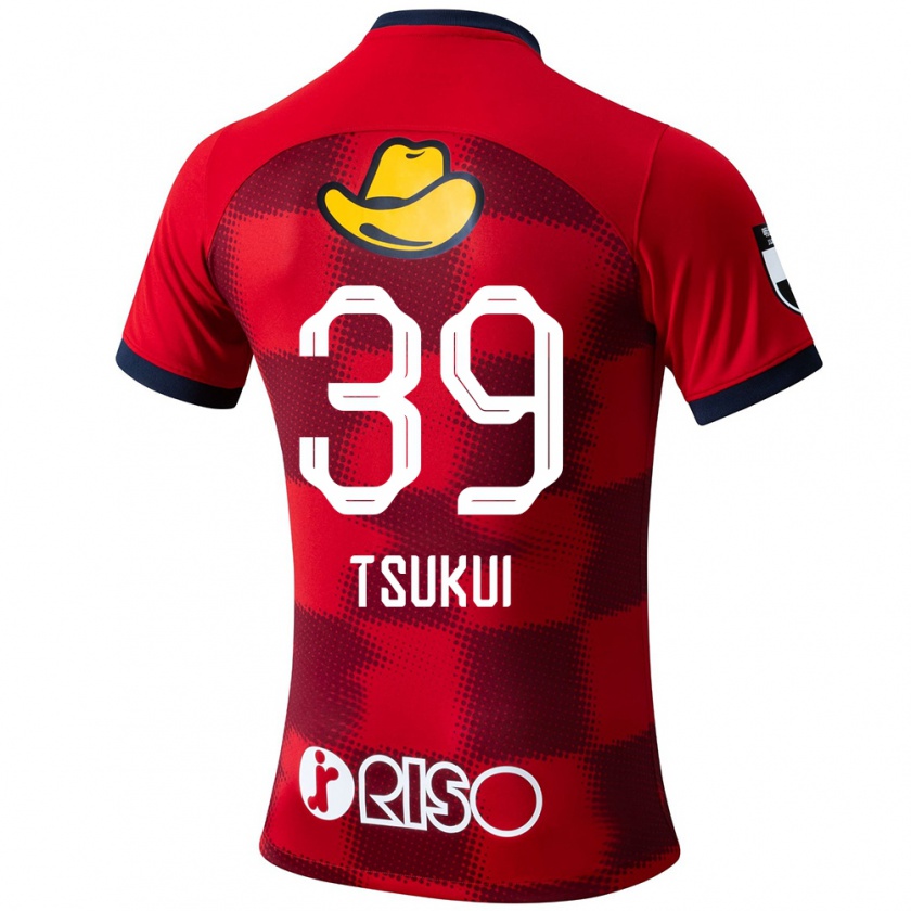 Kandiny Niño Camiseta Keisuke Tsukui #39 Rojo Azul Blanco 1ª Equipación 2024/25 La Camisa Chile