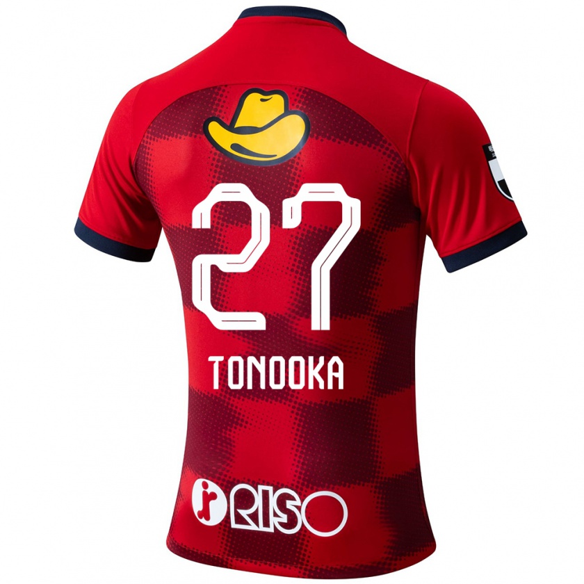 Kandiny Niño Camiseta Ryota Tonooka #27 Rojo Azul Blanco 1ª Equipación 2024/25 La Camisa Chile