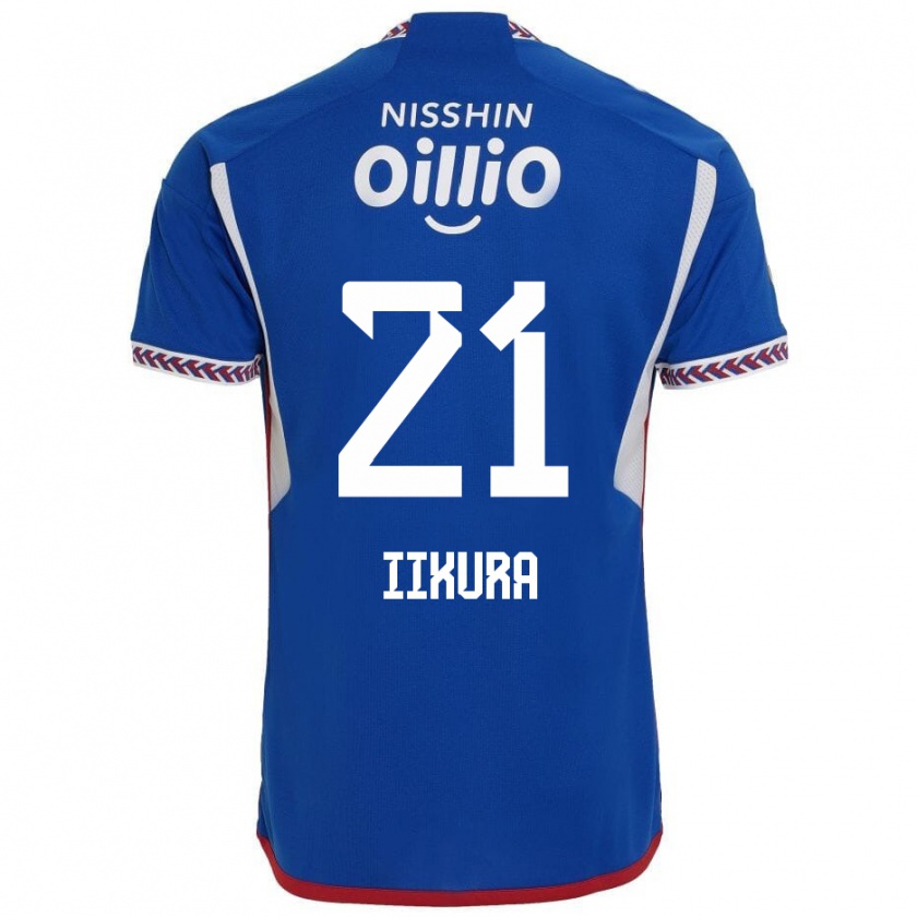 Kandiny Niño Camiseta Hiroki Iikura #21 Azul Blanco Rojo 1ª Equipación 2024/25 La Camisa Chile